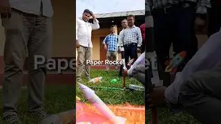 Teachers Launch Homemade Paper Rocket | DIY Rocket Project #shorts #diy #rocket