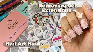 NAIL ART AND SUPPLIES HAUL! + HOW I REMOVE GEL NAIL EXTENSIONS