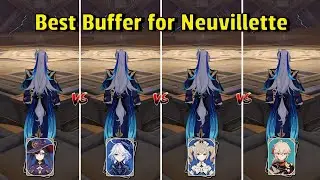 Mona vs Furina vs Barbara vs Kazuha - Best Support for Neuvillette - [ Genshin Impact ]