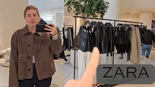 What a collection! Showing off all the leather at ZARA.