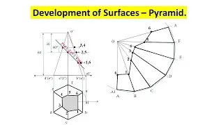Development of Surfaces | Hexagonal Pyramid | Truncated Pyramid | Engineering Graphics | EG | Tamil