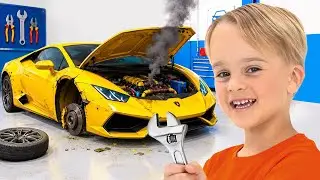 Kids ride on toy cars - Funny Car Service Adventure