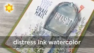 Distress Ink Watercolor - Interactive Mailbox Card