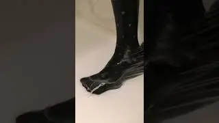 sexy swimwear 💦 💙 💦 shower in Pantyhose