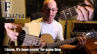 CCR - Have you ever seen the rain? Acoustic guitar tutorial with Chords, lyrics and stuff