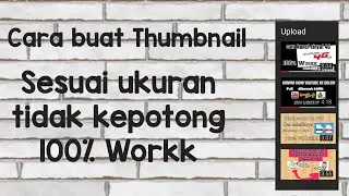 Cara  membuat Thumbnail dan cara memasangnya