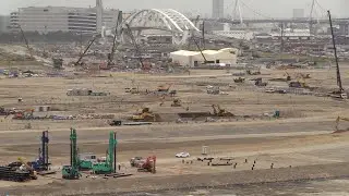 工事が進む２０２５年大阪・関西万博の会場予定地