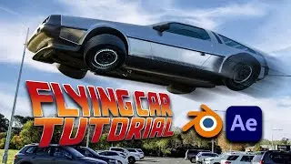 EASY Realistic VFX Tutorial! Flying Hover Car (Blender and After Effects)
