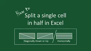 How To Split One Cell Into Two Parts In Excel?