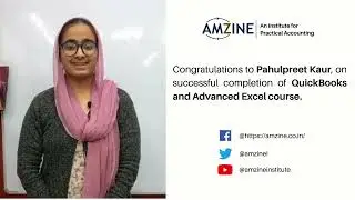 Student's Review regrading our QuickBooks and Advanced Excel course #jalandhar #Amzine Institute