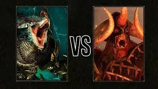 Крок-Гар vs Холек Солнцеед Total War Warhammer 2. тесты юнитов v1.4.1.