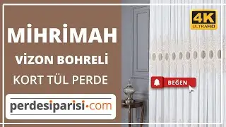 Mihrimah Vizon Bohreli Kort Tül Perde (4K) PerdeSiparisi.com 0531 245 1714