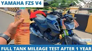 YAMAHA FZS V4 MILEAGE TEST AFTER 1 YEAR ||  FULL DETAIL VIDEO