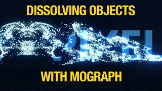 Dissolving Text and Logo in to particles with cinema 4d Mograph