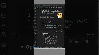 Python Quiz #46: Tuple Quiz for Beginners |  Nested Tuple |  Python MCQs | Python For Beginners