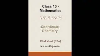 CBSE - Grade 10 - Ch 7 - Coordinate Geometry - Worksheet (RSA)