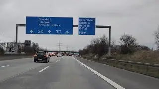 a drive from Flörsheim to Steinbach over highway/Autobahn A66