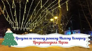 Ночная предновогодняя прогулка по Тихому Компросу города Перми