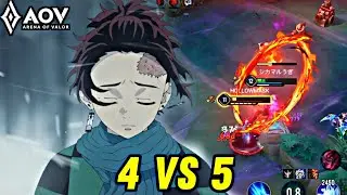 AOV : YAN/TANJIRO GAMEPLAY | 4 VS 5 - ARENA OF VALOR LIÊNQUÂNMOBILE ROV