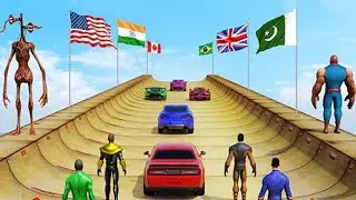 Superhero Car Stunts And Car Racing 🐎🏎️ #superhero #carracing #gta #spiderman @RONGAMING72