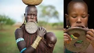 The Mursi Tribe is Willing to Pierce Their Lips as a Symbol of Beauty