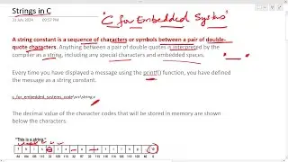 Strings in C - Part 1