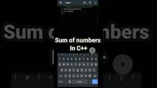 Addition of two numbers in C++😁#programming #shorts