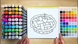 Satisfying Cherry Pie Coloring | ASMR & Calm 🍒🥧