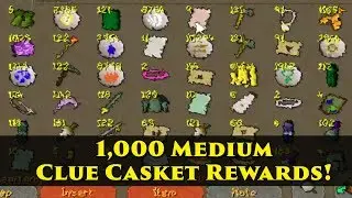 Loot from 1000 medium clue scroll caskets!