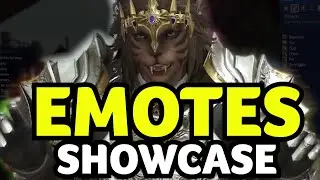 ALL Hrothgar Female Emotes Showcase | Dawntrail Media Tour