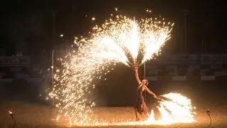 Firelovers fireshow and pyrotechnic show for Lexus IS