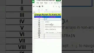 Change Roman No to Arabic Excel Tips Trick #shorts #short #excel #exceltutorial