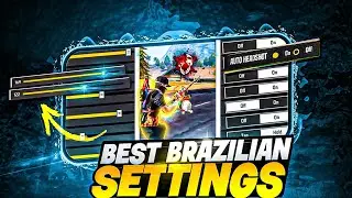 NEW BRAZILIAN 🇧🇷 Best Headshot Settings ⚙️ - Red Fire Button + Talk Back With White Ff Sensi  💀🔥 !!