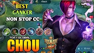 CHOU TOP 1 GLOBAL GAMEPLAY | Chou best build and emblem 2020 - mobile legends