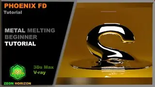 Phoenix FD Liquid Metal Melting tutorial by Zeon Horizon | 3Ds MAX and V-ray | Phoenix FD Viscosity.