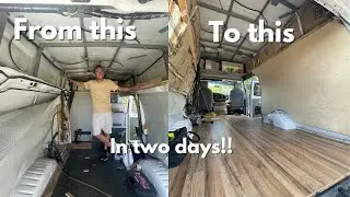 AMBULANCE VAN BUILD | How to Install Curved Walls + Flooring!!