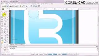 Corelcad - creating twitter logo in Corelcad Part1