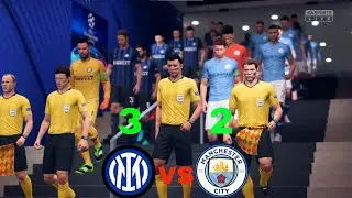 INTER vs MANCHESTER CITY | 3 - 2 🥅 | Uefa Champions League FINAL | HD Gameplay | Legendary AI.