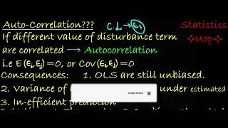 What is Auto-Correlation || Consequences, Method of Detection, and Remedies of auto_correlation.
