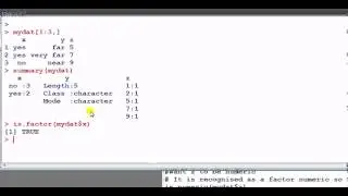 Statistics with R: Convert data type FACTOR to NUMERIC and similar operations