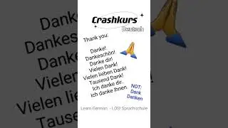 Learn German |  Crashkurs #2 | Subscribe for full courses | A1 A2 Deutsch |