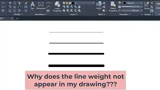 Why does the line weight not appear in my drawing