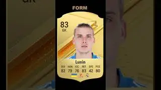 Andriy Lunin - Official Rating VS Current Form Rating #like #subscribe