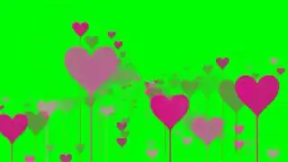 Heart lollipop background effect  green screen
