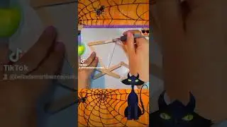 Manualidades fáciles para Halloween #shorts Palitos paleta helado madera Popsicle sticks Craft