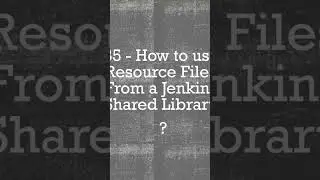How to use resource files shared library in jenkins tamil 