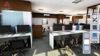 Office real-time interactive walk-through in Unity 3D HDRP
