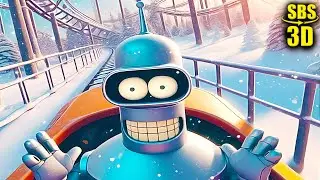 3D Futurama | Roller Coaster | VR Vídeo 3D SBS [Google Cardboard • VR Box]