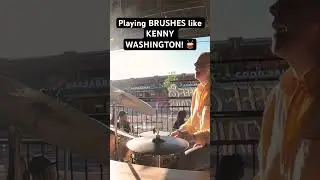 Playing BRUSHES like KENNY WASHINGTON! 🥁 #jazz #drums