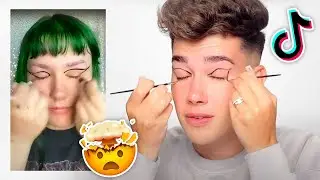 Testing out makeup hacks from TikTok. James Charles in Russian